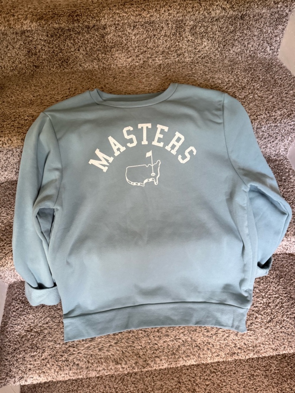 Masters Pale Blue Crewneck Sweatshirt with White Logo
